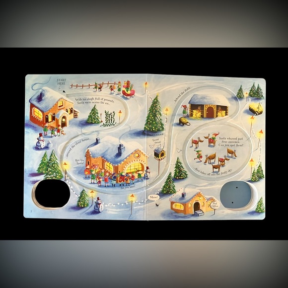 Usborne Pull-Back Busy Santa Book with Sleigh Cart Like New, used once - Picture 7 of 17